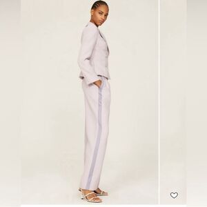 Aknvas Women's O'Connor Pleated Dress Pants Straight Leg Violet Size Small NWT